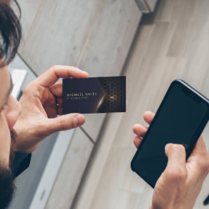 Modern Hi-tech Hexagonal Pattern Business Card