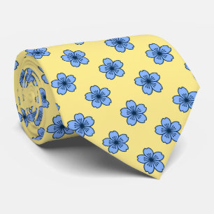 Modern Hibiscus Hawaiian Floral Two-Sided Printed Tie