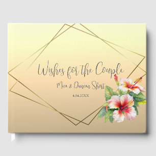 Modern Hibiscus Wedding Guest Book