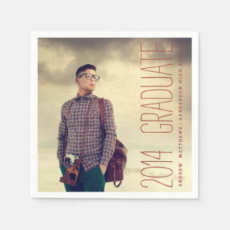 Modern High School Graduation Party Paper Napkins