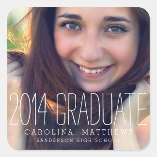 Modern High School Graduation Stickers