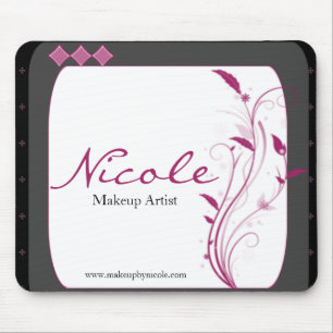Modern High Style Black Grey Pink Mouse Mat