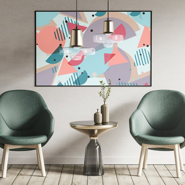 Modern Hip Abstract Geometric 50s Art Pattern Poster (Creator Uploaded)