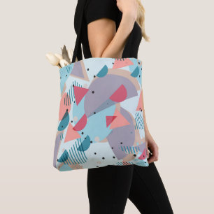 Modern Hip Abstract Geometric 50s Art Pattern Tote Bag