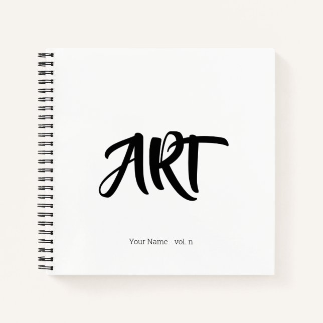 Modern Hip Art with Your Name Sketchbook Notebook (Front)
