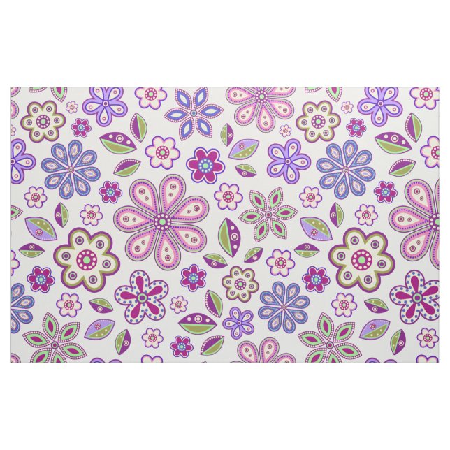 Modern Hippie Floral Pattern | Botanical Fabric (Fat Quarter)