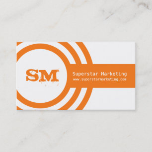 Modern Hipster Business Card, Orange Card