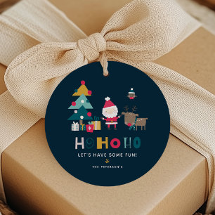 Modern HO HO HO Christmas Favour Tags