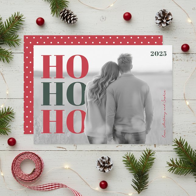 Modern HO HO HO Holiday Photo (Creator Uploaded)