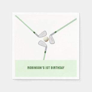 Modern Hole in One Par-tee golf Birthday  Napkin