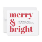 Modern Holiday Card | Merry & Bright Christmas