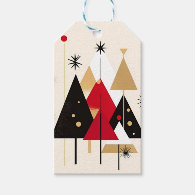 Modern Holiday Cheer Gift Tag (Front)