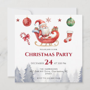Modern  Holiday Christmas Dinner Save The Date