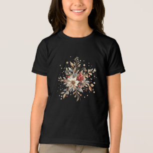 Modern Holiday Flowers T-Shirt Tri-Blend Shirt