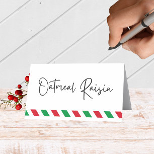 Modern Holiday Folding Food, Drink or Place Cards