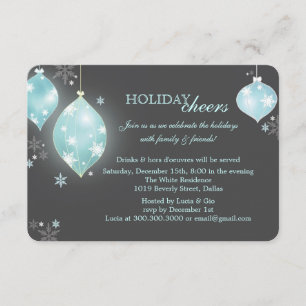 Modern Holiday Glitter Christmas Party Invitation