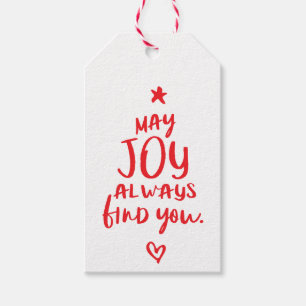 MODERN HOLIDAY hand lettered quote christmas tree Gift Tags