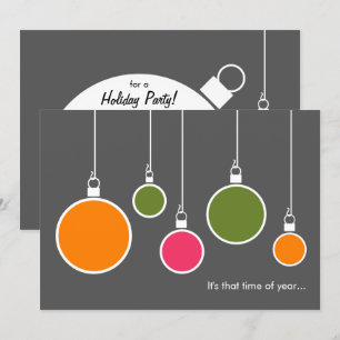 Modern Holiday Invitation - Dark Grey