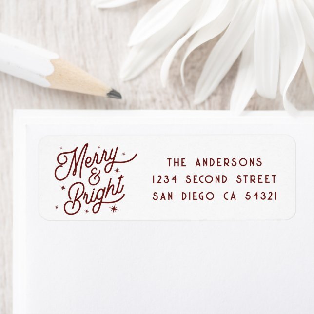 Modern Holiday Merry and Bright Script | Red  (Insitu)