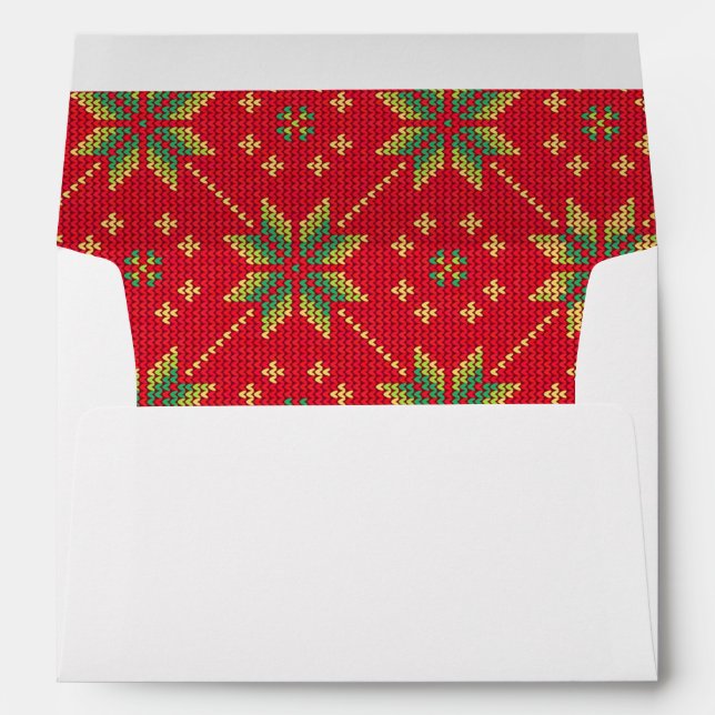 Modern Holiday Merry Christmas Envelope (Back (Bottom))