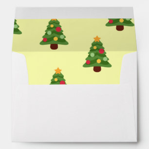 Modern Holiday Merry Christmas Snowflakes Envelope