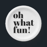 Modern Holiday Minimalist Fun Typography Paper Plate<br><div class="desc">Modern Holiday Minimalist Fun Typography Christmas paper plates - the perfect minimalist touch for your modern,  elegant,  yet fun parties this year!</div>