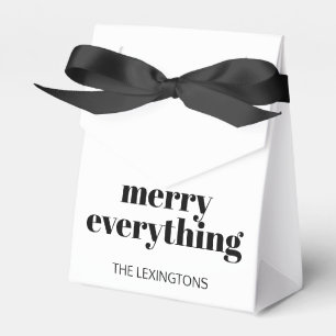 Modern Holiday Minimalist Merry Everything Favour Box