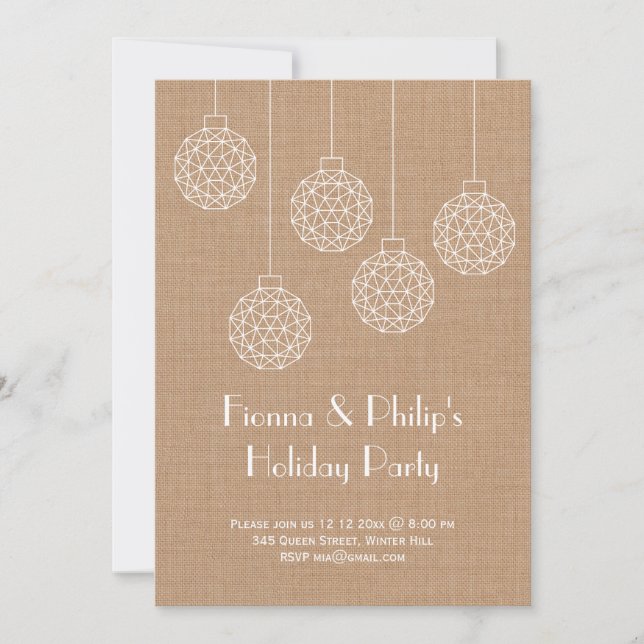 Modern Holiday Party Invitation - brown (Front)
