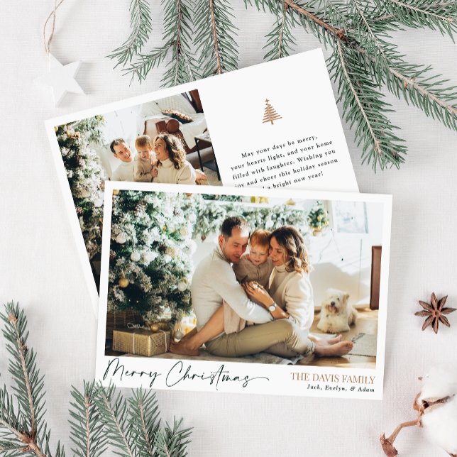 Modern Holiday Photo Card, Merry Christmas (Creator Uploaded)