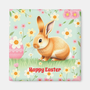 Modern Holiday Rabbit Easter Collection Magnet