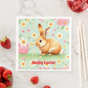 Modern Holiday Rabbit Easter Collection Napkin