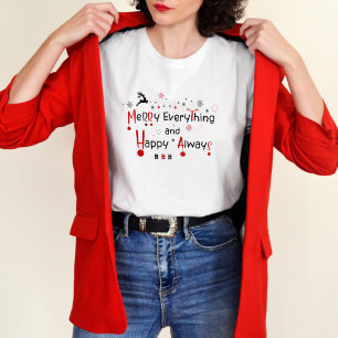 Modern Holiday White Christmas T-Shirt