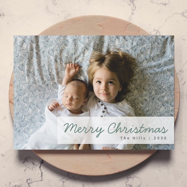 Modern Holidays | Cute Christmas Siblings Photo Holiday Card (Creator Uploaded)