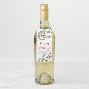 Modern Holly Company Holiday Party Bottle Tag