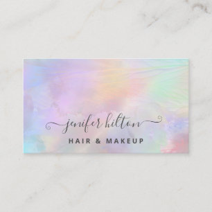 Modern holographic abstract signature business card