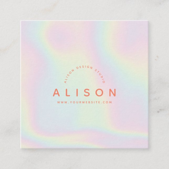 Modern Holographic Business Card (Front)