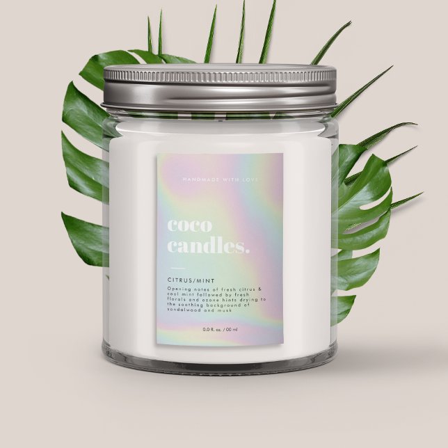Modern Holographic Candle Label (Creator Uploaded)