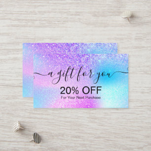 Modern Holographic Discount Card