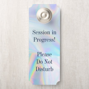 Modern Holographic Do Not Disturb Door Hanger