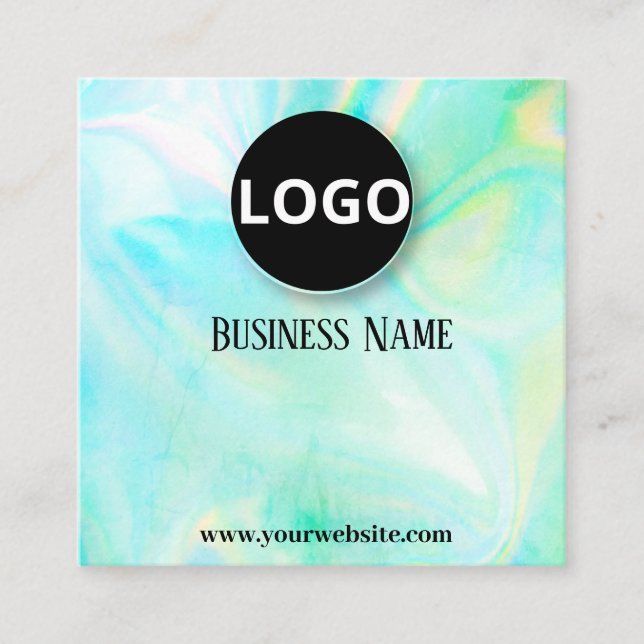 Modern Holographic Editable Appointment  Cards (Front)