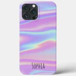 Modern Holographic Iridescent Personalized  iPhone 13 Pro Max Case