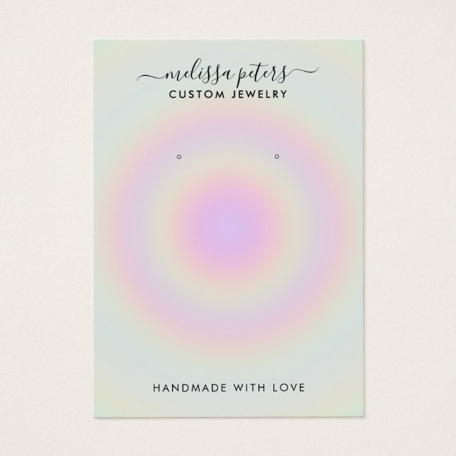 Modern Holographic Jewellery Earring Display Card (Front)