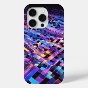 Modern Holographic Liquid Grid Phone Case vibrant