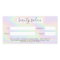 Modern holographic pastel rainbow salon gift card