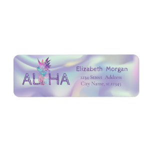 Modern Holographic Pineapple,Aloha,