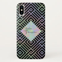Modern Holographic Symmetric Pattern - iPhone Case