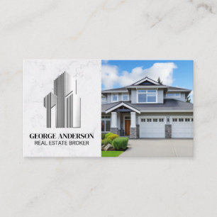 Modern Home   Business Buildings Logo Business Card