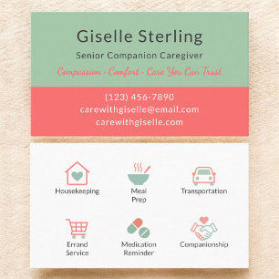 Modern Home Care and Senior Services Business Card