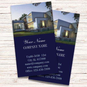 Modern home Construction builder Real Estate Business Card