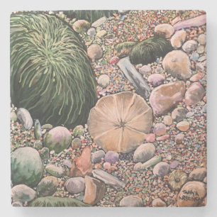 Modern Home Decor BEACH Stone Coaster